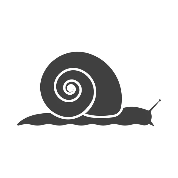 Icono de caracol. Vector sobre fondo blanco . — Archivo Imágenes Vectoriales