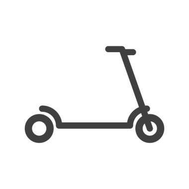 Scooter simgesi. Beyaz arka planda vektör.