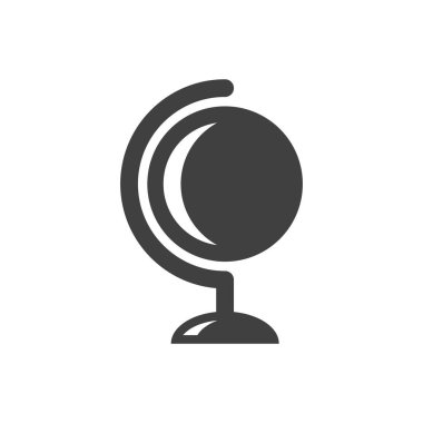 Küre simgesi. Beyaz arka planda vektör.