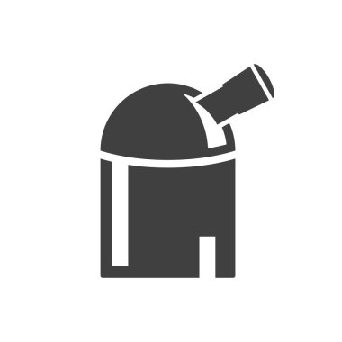 Gözlemevi Simgesi. Beyaz arka planda vektör.