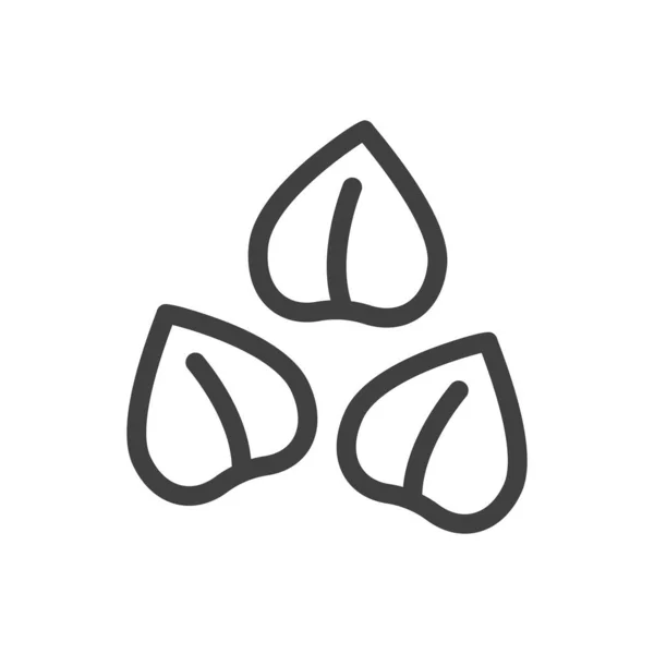 Icône de sarrasin. Plusieurs graines sont disposées de façon lâche. Image minimaliste simple. Vecteur isolé sur fond blanc. — Image vectorielle