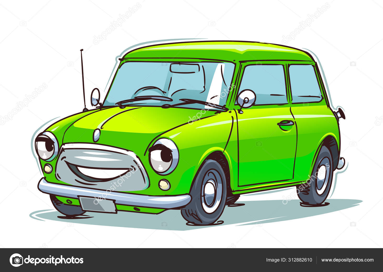 Small Car Cartoon Stock Vector C Natashin 312882610