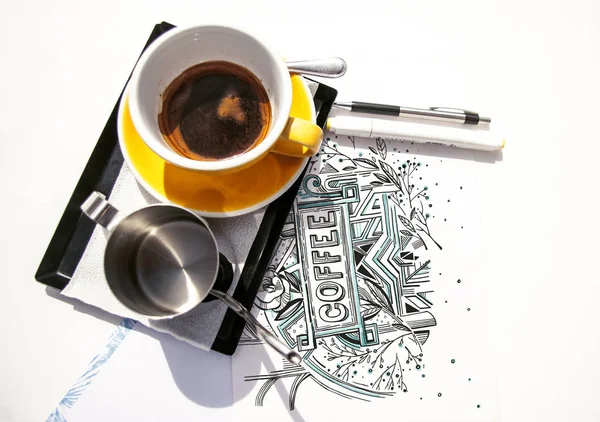 Kaffeepause Foto Und Illustration — Stockfoto