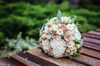 Doğanın arka planında düğün çiçeği