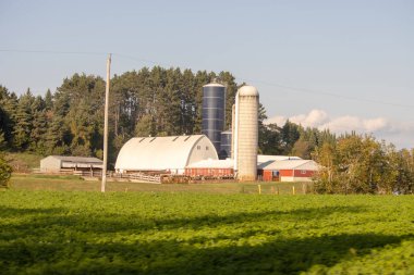 farm with a silos
