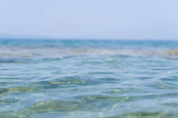 Zeewater Zonnige Dag Aard Achtergrond Uitzicht Oceaan Zonnige Zomerdag — Stockfoto