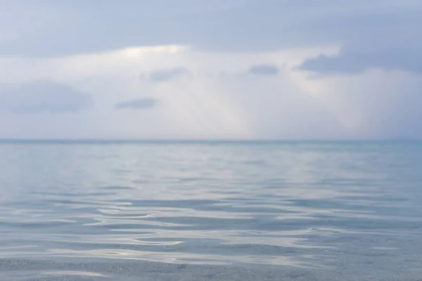 Zee Water Golven Bewolkte Dag Aard Achtergrond Uitzicht Oceaan Bewolkt — Stockfoto