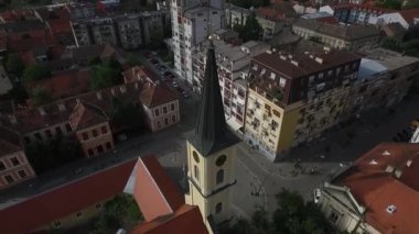 Şehirde, dron havadan görüntüleri Hıristiyan Kilisesi