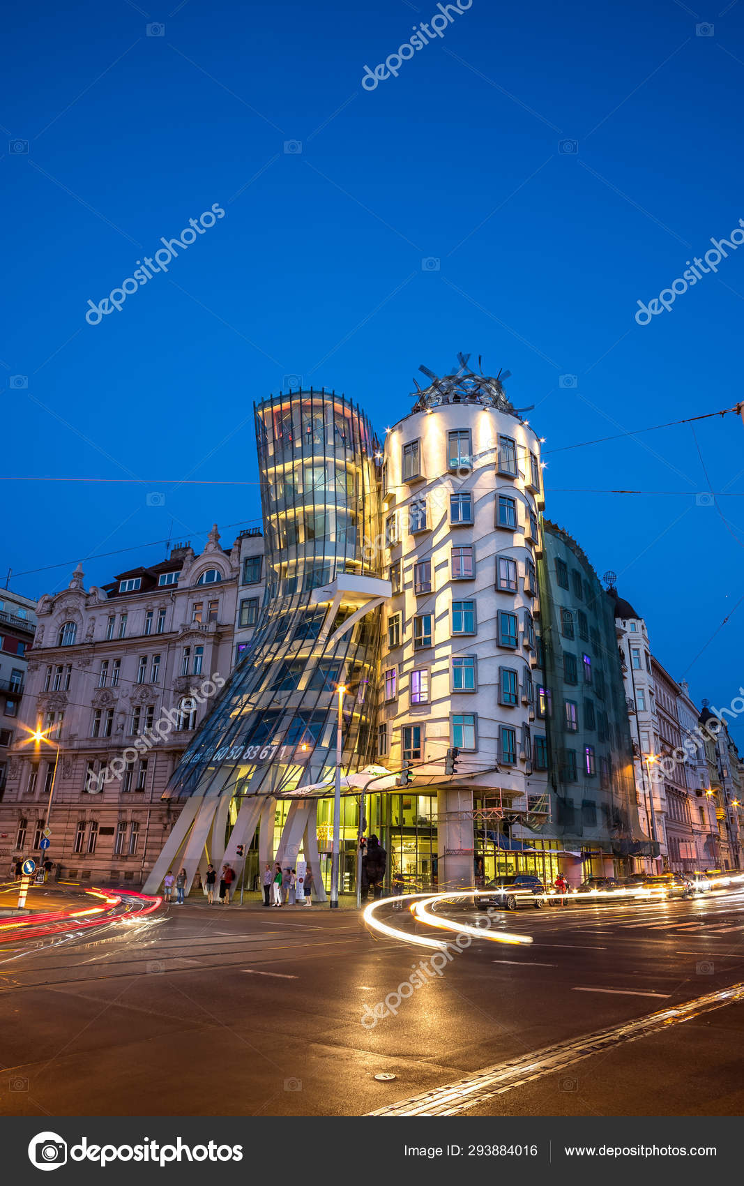 The Dancing House Or Fred And Ginger Building In Prague Long