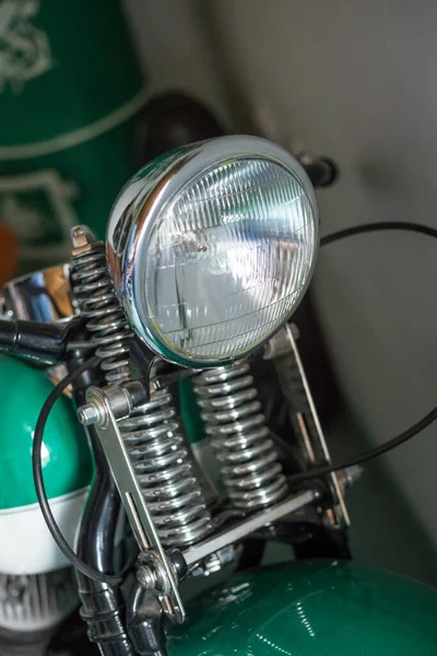 Pancevo Serbia Septiembre 2019 Luz Delantera Motocicleta Old Timer Estacionada — Foto de Stock