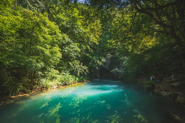 Krupajsko Vrelo Krupaj Springs Serbia Beautiful Water Spring Waterfalls Caves — Stock Photo, Image