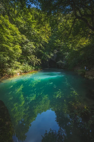 Krupajsko Vrelo Krupaj Springs Serbia Beautiful Water Spring Waterfalls Caves — Stock Photo, Image