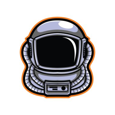 astronot baş vektör tasarımı çizimi
