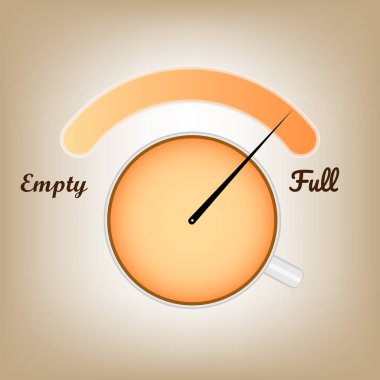 coffee.energy kahve bar.minimal vektör tasarım kavramı gücü coffee.cup kahve bar sabah için ölçer.