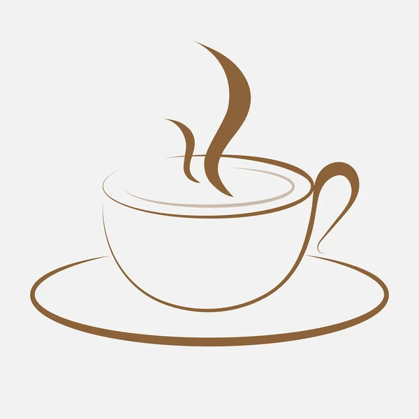 Logotipo Sihouette Café Para Café Shop Coffee Logotipo Isolado Projeto — Vetor de Stock