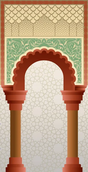Марокканські Дверні Фасади Класичному Кольорі — стоковий вектор