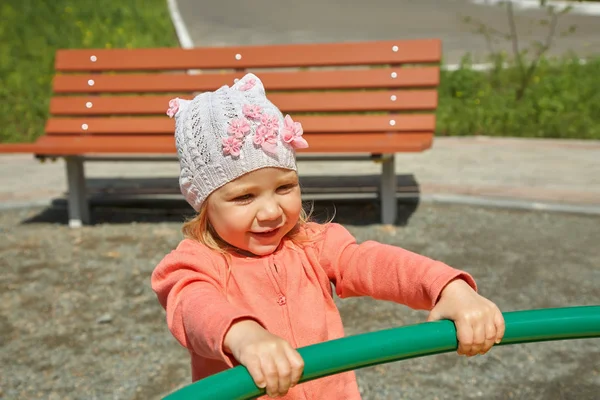 Little girl on playground — Stock Photo, Image