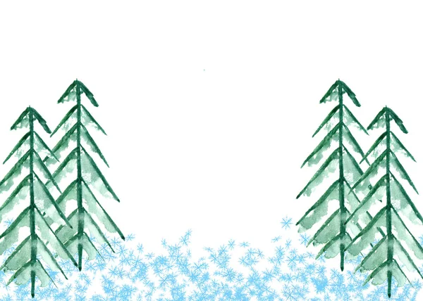 Karácsonyfa üdvözlőkártya — Stock Fotó