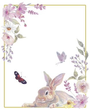 Paskalya tavşanı çerçeve