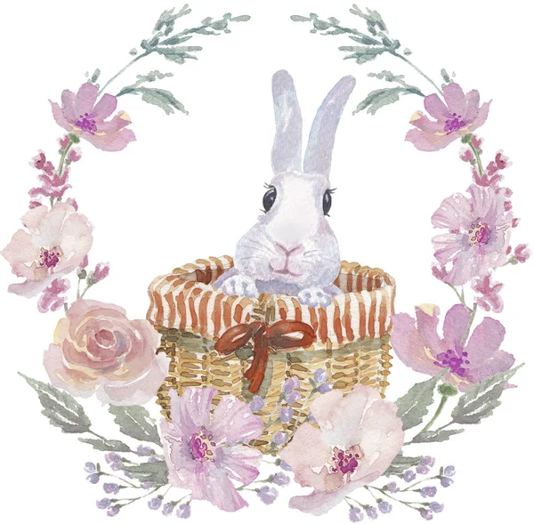 Paskalya tavşanı sepeti