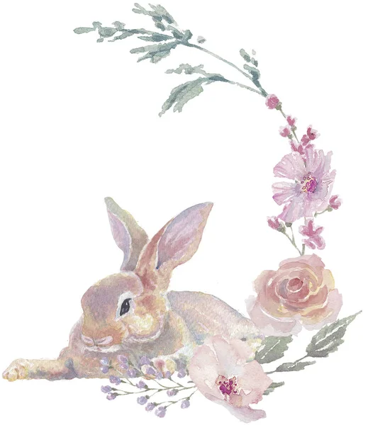 Easter bunny wreath — Stock Photo, Image