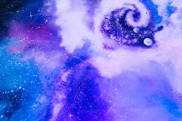 银河系的特写镜头与宇宙中的恒星和太空尘埃 空间背景 — 图库照片