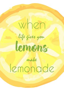 Tırnak ile el çizilmiş limon dilimi. Yağlı boyaların illüstrasyonu.