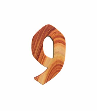 3D render yazı tipi cilalı gül ağacı endgrain Germania açık sayı 9