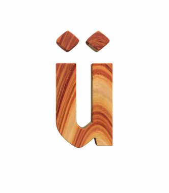 3D render yazı tipi cilalı gül ağacı endgrain Germania açık özel karakter Alt0252