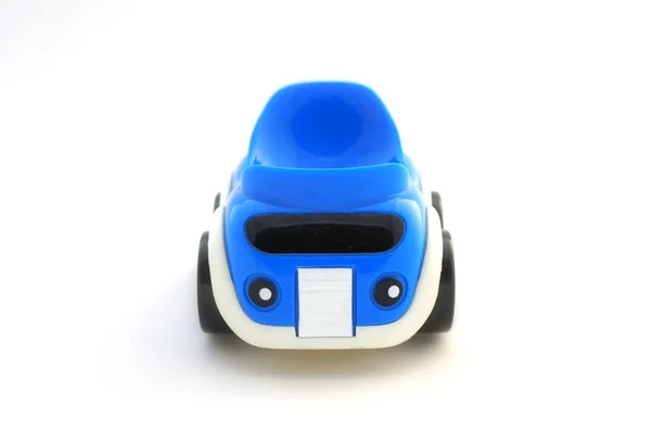 Children Toy Car Little Blue Machine Isolated White Background — Stock Photo, Image