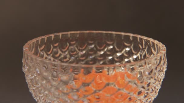 Red caviar close-up 001 / Caviar spoon stir a big shot — Stock Footage Red Caviar Close 001 Caviar Spoon Stir Big Shot Royalty Free Stock Video