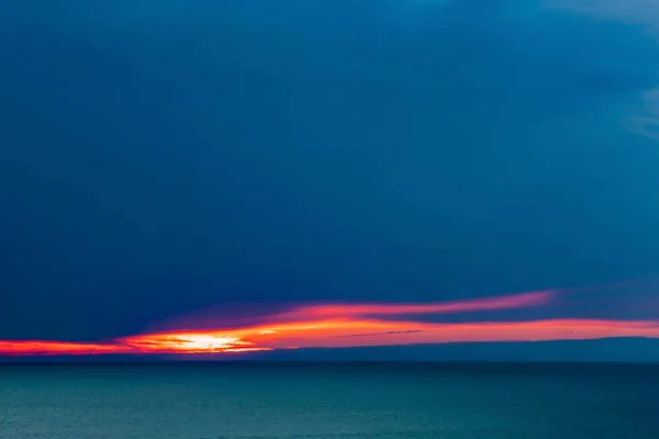 Tramonto Cielo Acqua Mare Come Sfondo — Foto Stock