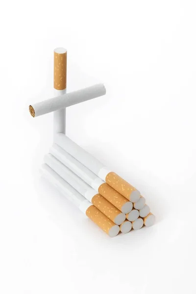 Grab Aus Zigaretten Symbolbild Rauchen Tötet — Stockfoto