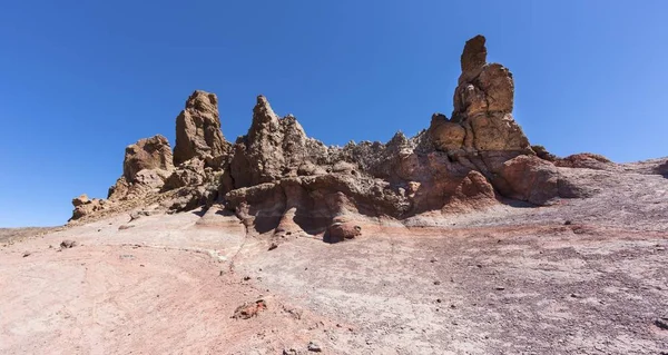 Roques Garcia Skały Skały Wulkanicznej Park Narodowy Teide — Zdjęcie stockowe