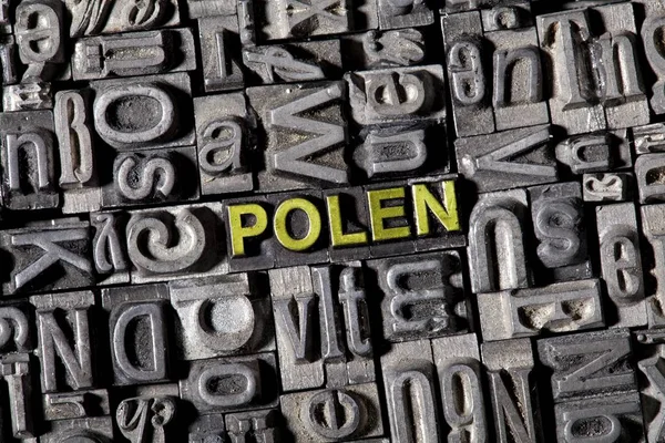 Full Frame Image Iron Letters German Word Poland — Stock Photo, Image