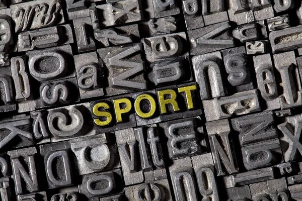 Imagem Quadro Completo Letras Ferro Esporte — Fotografia de Stock