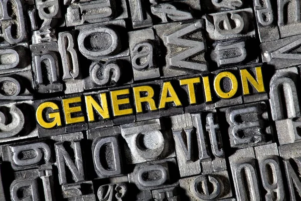 Generation Iron Letters Full Frame Image — Stock Photo, Image