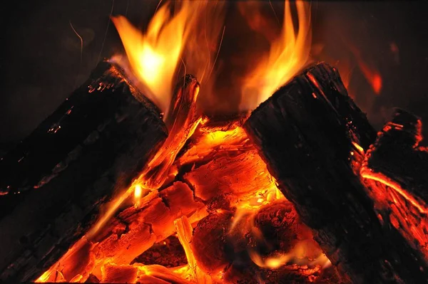Ogień Kominku Niemcy Europa — Zdjęcie stockowe