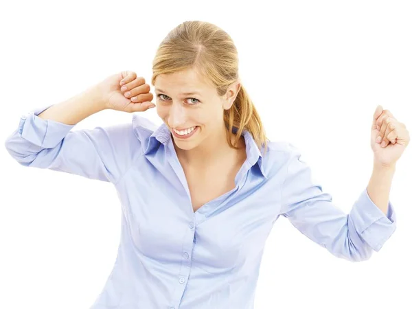 Young Woman Looking Excited Happy Stock Image