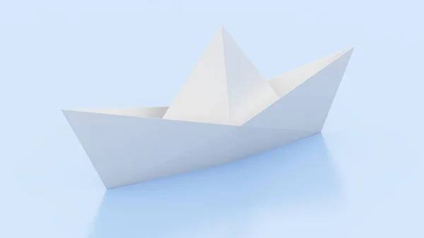 Conceptual View Paper Boat Illustration — Stock Photo, Image