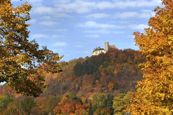 Burg Greifenstein Castle Autumn Thuringia Germany Europe — Stock Photo, Image