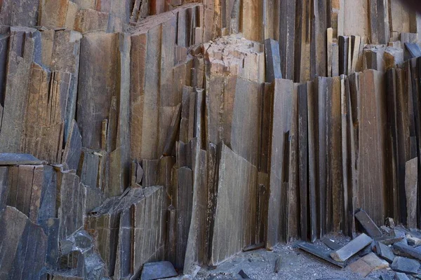 Columnas Basalto Llamadas Tubos Órganos Twyfelfontein Damaraland Región Kunene Namibia — Foto de Stock