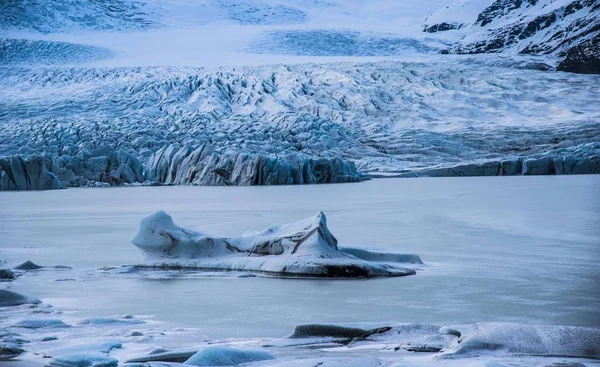 Festői Kilátással Fjallsarlon Vatnajkull Gleccser Austurland Izland Európa — Stock Fotó