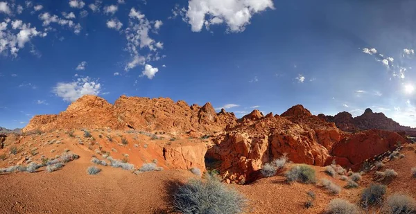 Red Sandstone Formations Panoramic View — Stock Photo, Image