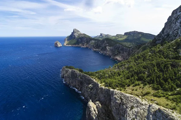 Майорка Балеарские Острова Голубая Морская Вода Горы — стоковое фото