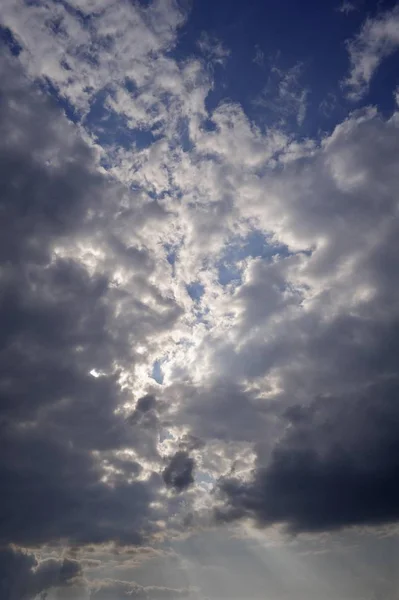 Malerischer Blick Auf Schöne Weiße Wolken Blauen Himmel — Stockfoto