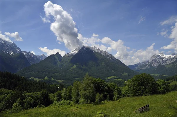 Vista Panoramica Delle Maestose Alpi Berchtesgaden Loiplsau Ramsau Bei Berchtesgaden — Foto Stock