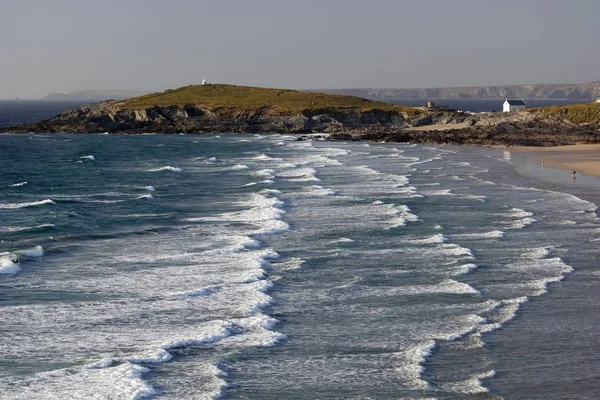 Волны Fistral Бич Newquay Корнуолл Англия Великобритания Европа — стоковое фото