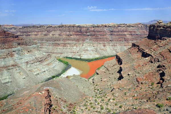 Vista Panoramica Della Confluenza Green River Del Fiume Colorado Nel — Foto Stock