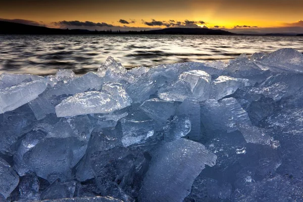 Mart Ayında Son Buz Reichenau Isle Konstanz Gölü Baden Württemberg — Stok fotoğraf